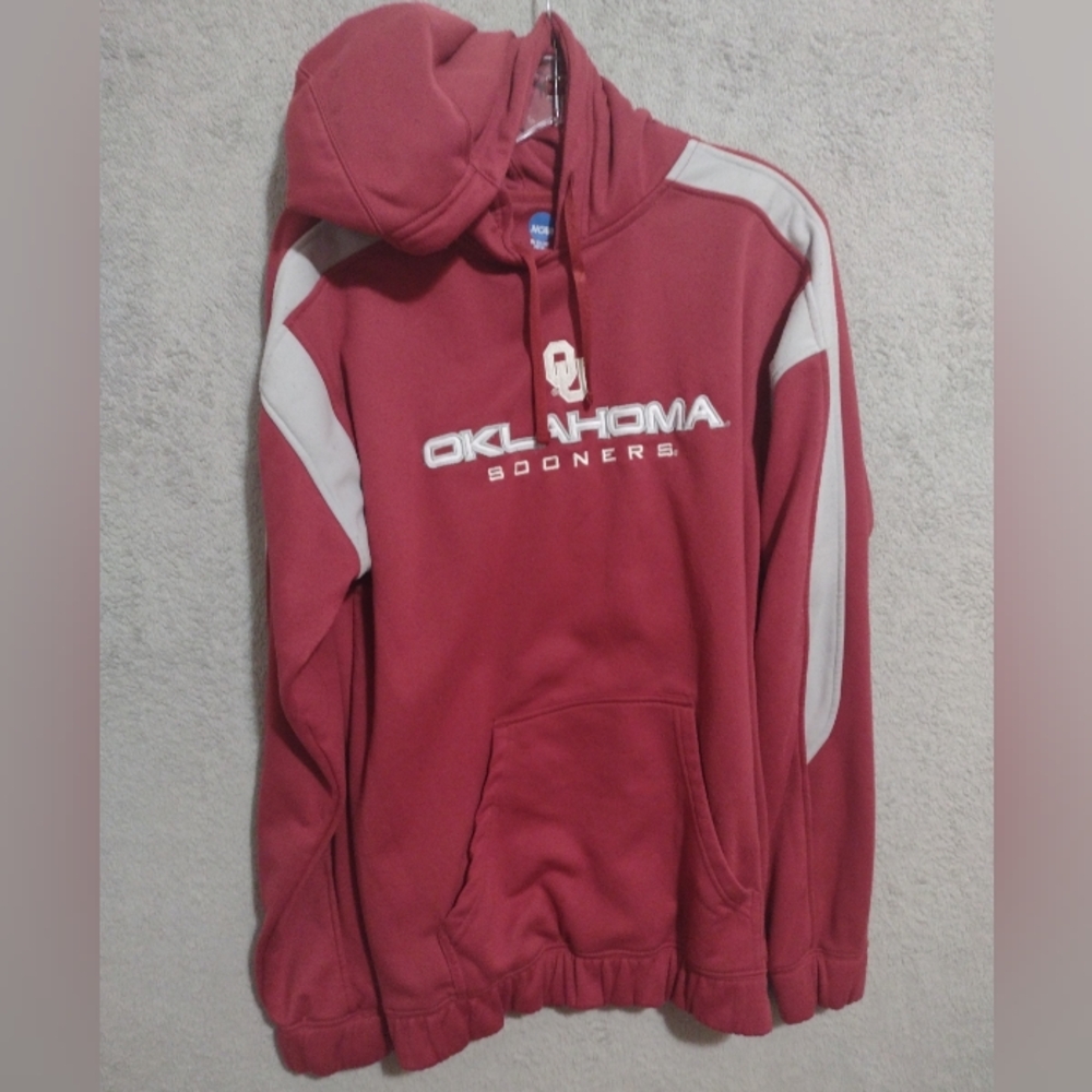 KA Inc NCAA Oklahoma Sooners Crimson/Gray Pullover Hoodie Mens/Unisex Size M